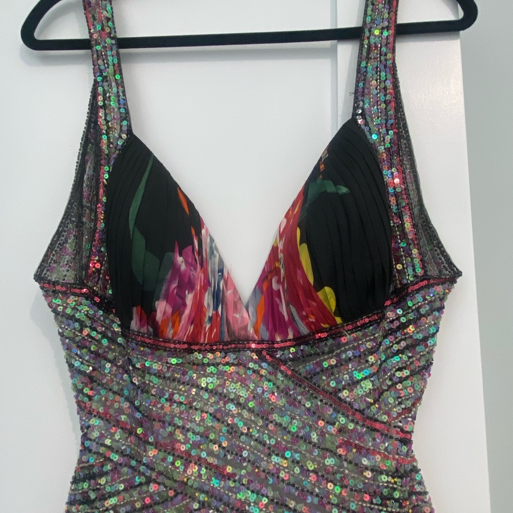 Sequin & floral formal gown